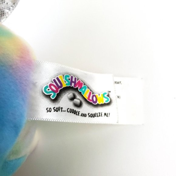 Squishmallows Kellytoy Lucy May 3.5" Clip On Tie Dye Llama Llamacorn Unicorn - Picture 4 of 6